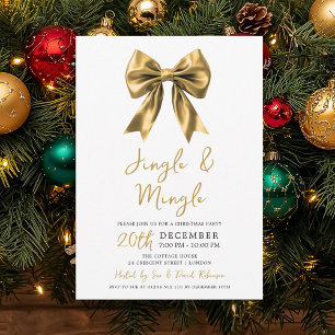 Moderne Gold Jingle & Mingle Weihnachtsfeier Bogen Einladung