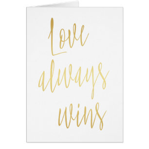 Moderne Gold "Liebe gewinnt immer"