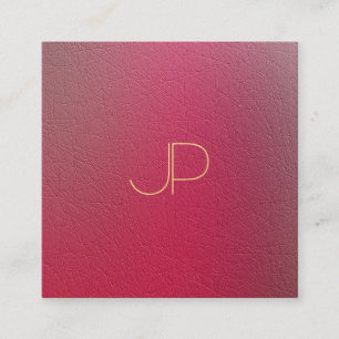 Moderne Gold-Monogramm-Strukturierte Texturierte O Quadratische Visitenkarte