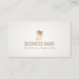 Moderne Gold Pineaps-Logo-Eventplanung Visitenkarte