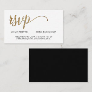 Moderne Gold RSVP keine Zusendung Reservierter Sit Begleitkarte