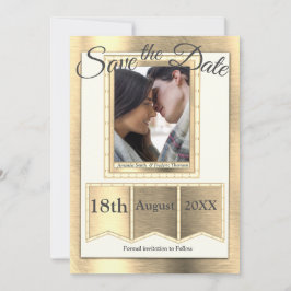 Moderne Gold Textur Save The Date