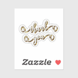 Moderne Gold Typografie Vielen Dank Aufkleber