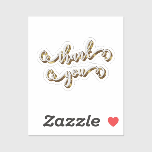 Moderne Gold Typografie Vielen Dank Aufkleber (Blatt)