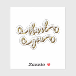 Moderne Gold Typografie Vielen Dank Aufkleber