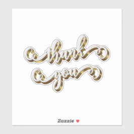 Moderne Gold Typografie Vielen Dank Aufkleber