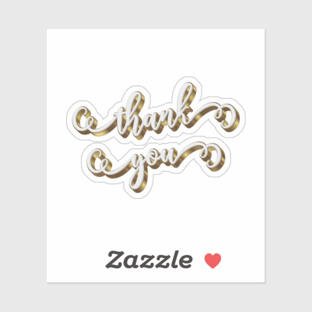 Moderne Gold Typografie Vielen Dank Aufkleber (Blatt)