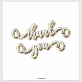 Moderne Gold Typografie Vielen Dank Aufkleber