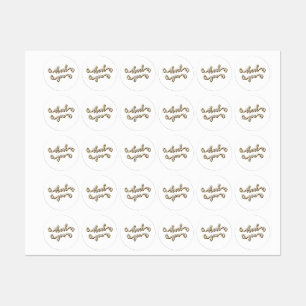 Moderne Gold Typografie Vielen Dank Etiketten