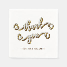 Moderne Gold Typografie Vielen Dank Paper Napkin Serviette