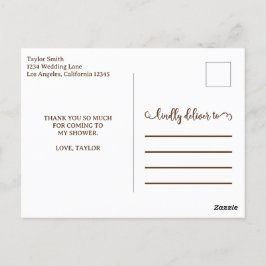 Moderne Gold Typografie Vielen Dank Postkarte