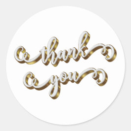 Moderne Gold Typografie Vielen Dank Runder Aufkleber