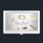 Moderne Gold-u. Silber-Schönheits-Salon-Kosmetik Visitenkarten Dose<br><div class="desc">Moderner Gold-u. Silber-Schönheits-Salon-Kosmetik-Visitenkarte-Halter.</div>