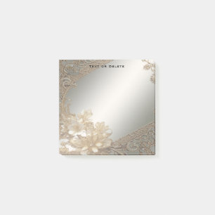 Moderne Gold Verziert Floral Post Notizen