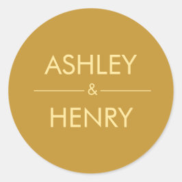 Moderne Goldaufkleber, Umschlag Aufkleber