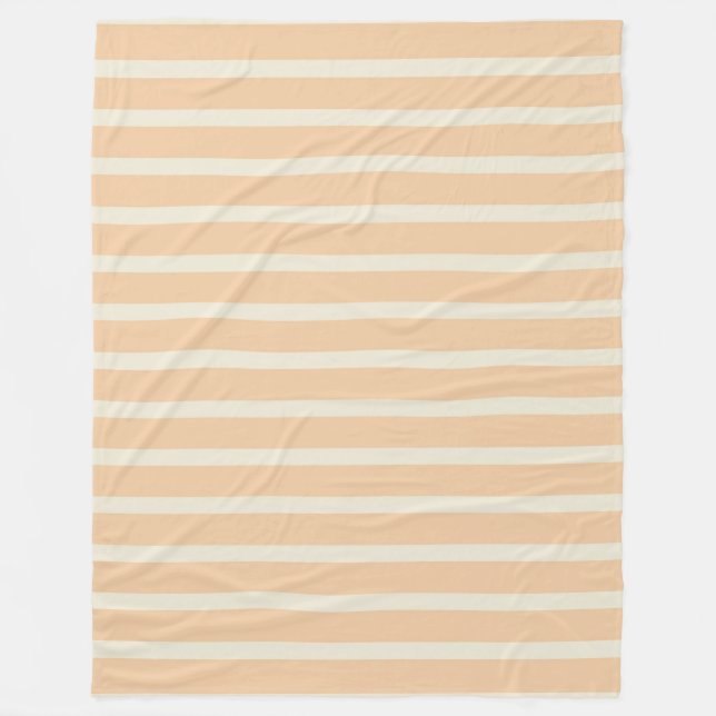 Moderne Goldcreme gestreift Fleecedecke (Vorderseite)