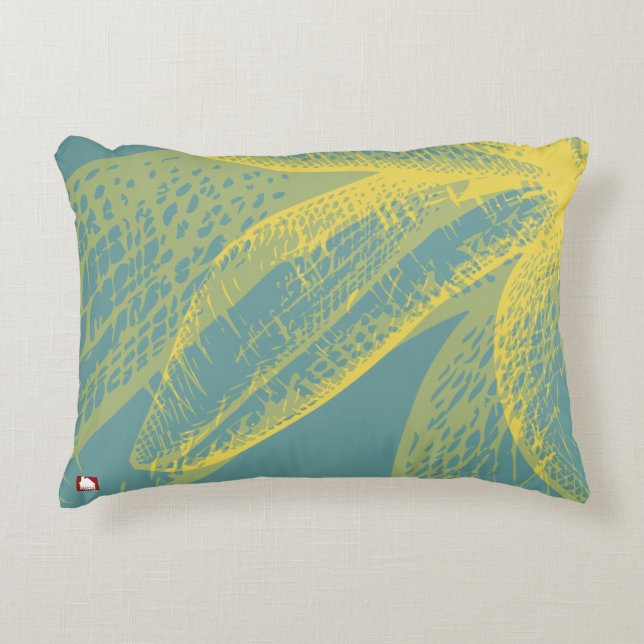 Moderne Goldden Blume Paint 1 by RD Dekokissen (Vorderseite)
