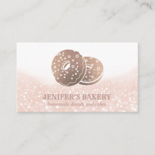 Moderne Golddonuts glänzend hausgemachte Bäckerei  Visitenkarte