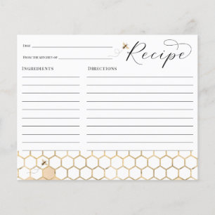 Moderne Golden Bee Brautparty Rezept Karte