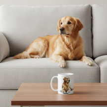 Moderne Golden Retriever Wasserfarbe Ai