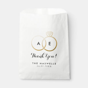 Moderne Golden Wedding Rings Fvor Bag Geschenktütchen