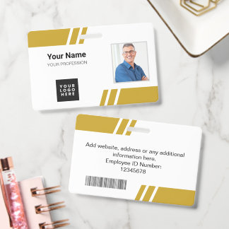 Moderne Goldene Benutzer-ID-Marke Ausweis