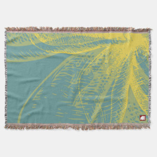 Moderne goldene Blume Farbe 1 Decke