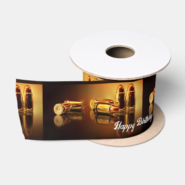Moderne Goldene Cartridges Satinband (Spule)