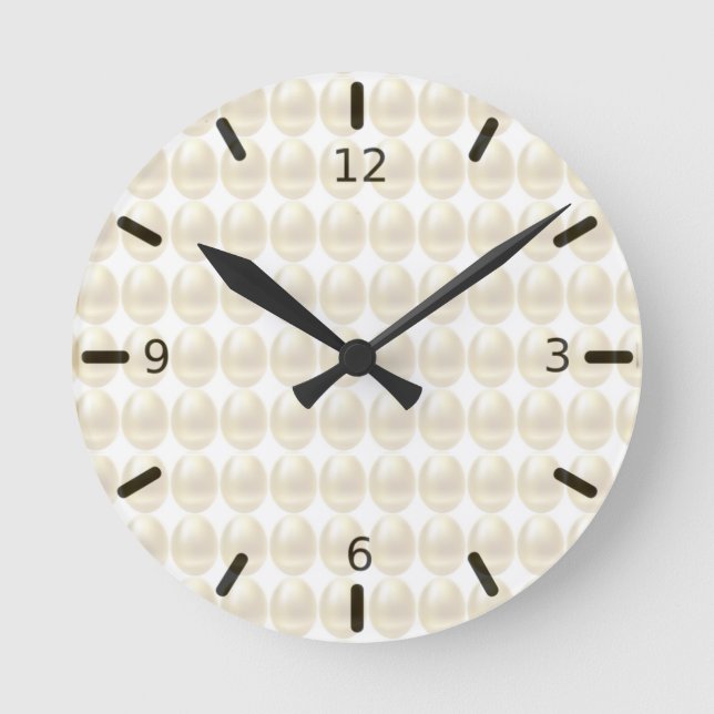 Moderne goldene Eier auf Elfenbein rund um die Uhr (Vorderseite)