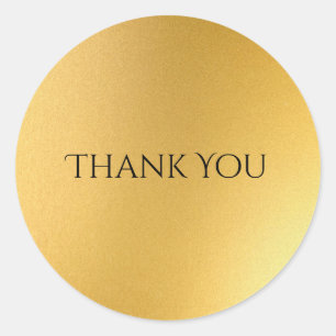 Moderne Goldene Elegante Danke Golden Vorlage Runder Aufkleber