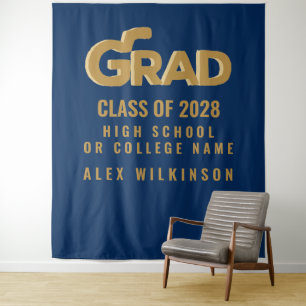 Moderne goldene fette Typografie Minimale Abschlus Wandteppich