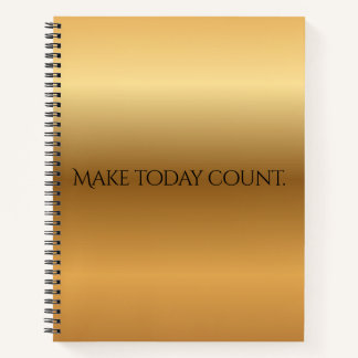 Moderne goldene Gradienten-Motivations-Personalisi Notizbuch