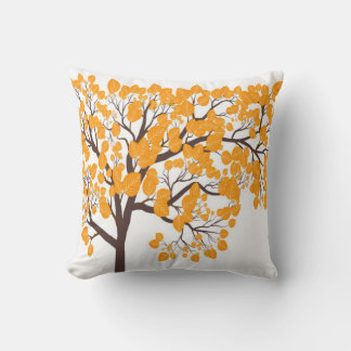 Moderne goldene Herbstbaum-Dekokissen Kissen