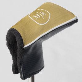 Moderne goldene metallische Monogramm-Golf Golf Headcover