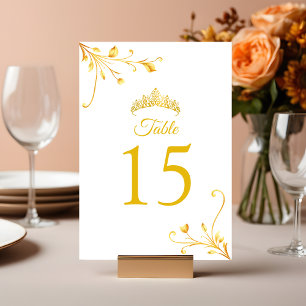 Moderne goldene minimalistische Tischnummer