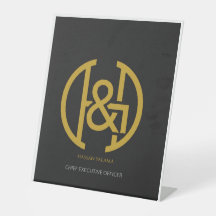 Moderne goldene Monogramm-Anfangsbuchstabe Executi
