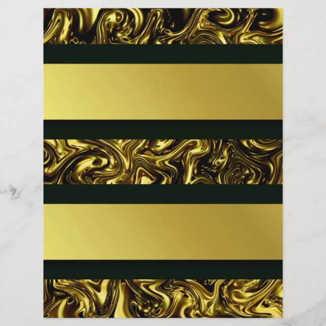 Moderne goldene Muster kurbeln Fashionart Flyer (Vorne)