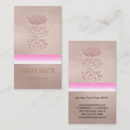Moderne goldene Rose Lotus Visitenkarte