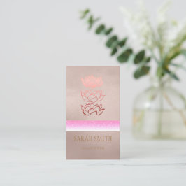 Moderne goldene Rose Lotus Visitenkarte