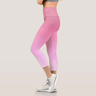 Moderne goldene Rose und rosa Farbverlauf Capri Leggings