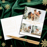 Moderne Goldene Schrift Religiöse Weihnachten 3 Fo