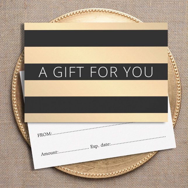 Moderne goldene schwarze Streifen Schönheit (Von Creator hochgeladen)