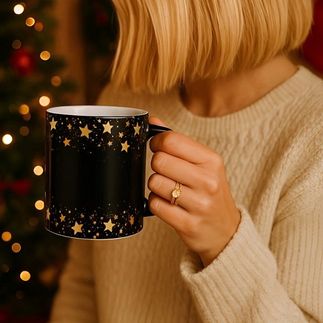 Moderne goldene Sterne MAGIC TASSE (Von Creator hochgeladen)