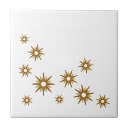 Moderne Goldene Sternexplosion Design Keramik Mitt Fliese