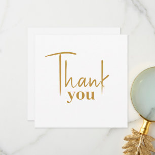 Moderne goldene typografische Dankeskarten Dankeskarte