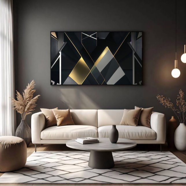 Moderne goldene und schwarze Abstraktion Poster (Von Creator hochgeladen)
