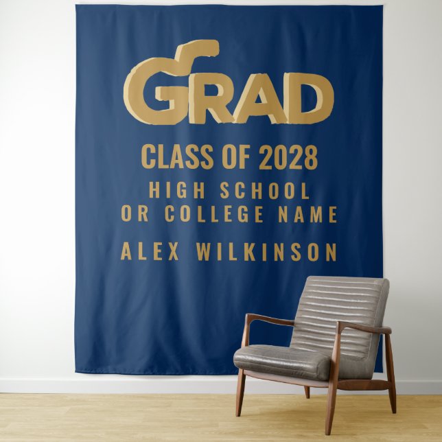 Moderne goldfette Typografie Minimaler Abschluss Wandteppich (Beispiel)