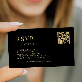 Moderne Goldhochzeit online UAWG QR Begleitkarte
