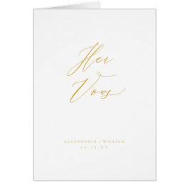 Moderne Goldkalligrafie Hochzeitskarte buchen