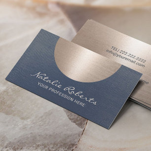 Moderne Goldkreis Vintage-Salon & Spa Navyblau Visitenkarte